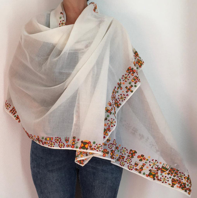 Siwa Border Shawl