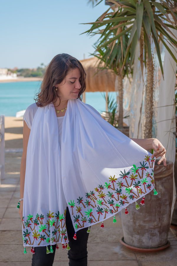 Palm Cotton Shawl