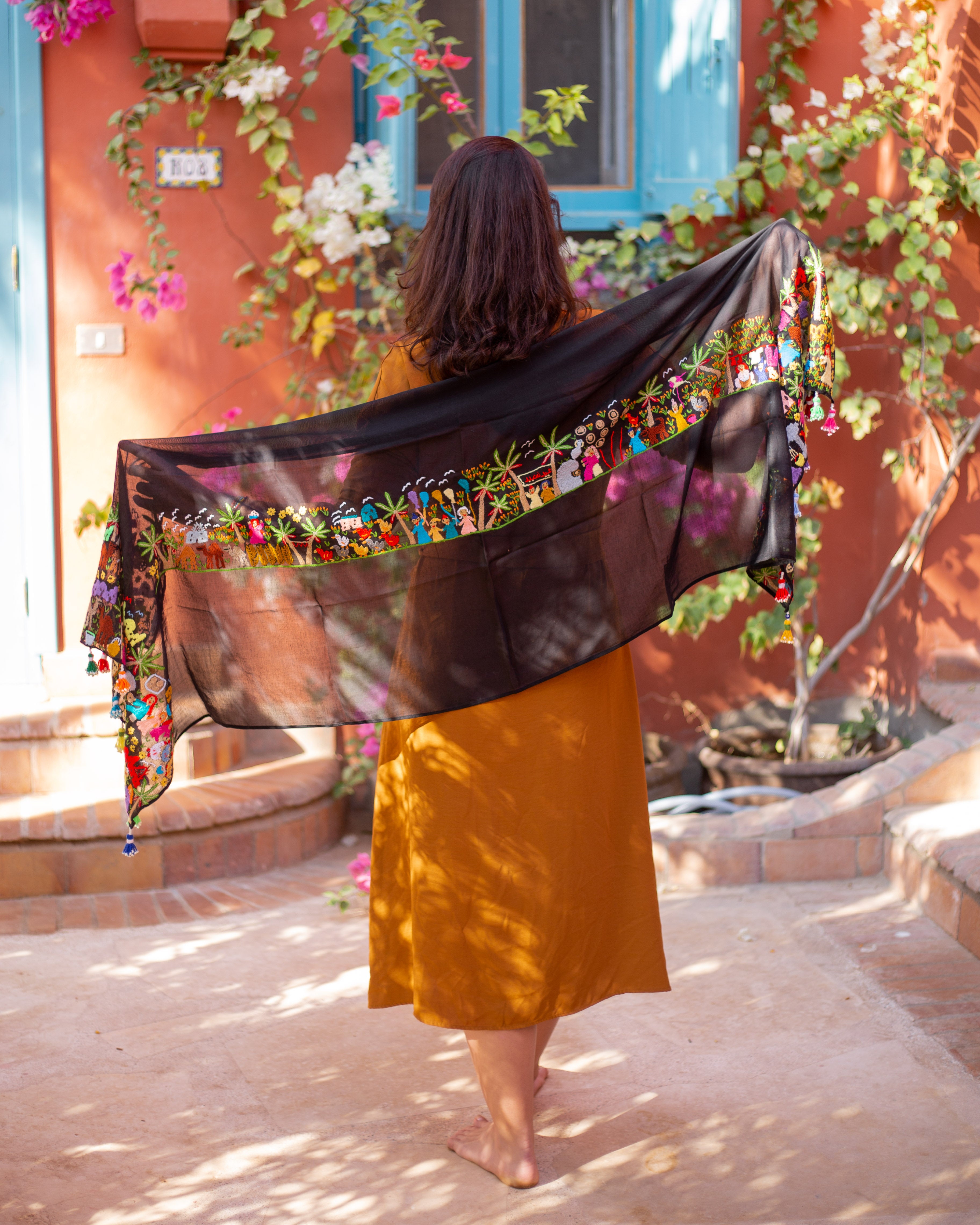 J-Line Cotton Shawl