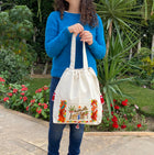 Beaded Pocket Fabric Tote